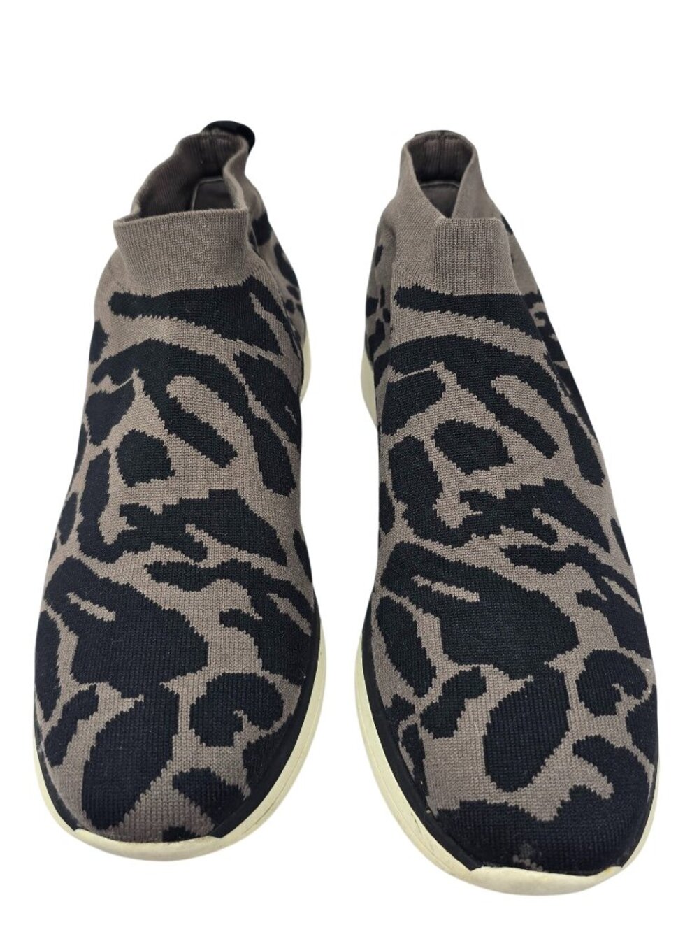 Louise Et Cie Knitted Leopard Print Womens Slip-On Sneakers Size 7M